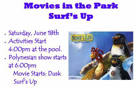 Surf's Up! Movie in the park