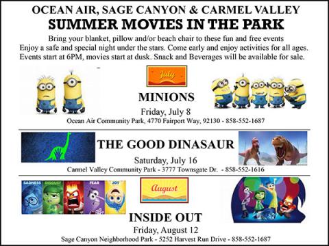 Summer Movies in Carmel Valley, San Diego